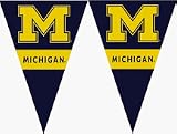 Michigan Wolverines 25' String of 6 x 9 Party Pennants