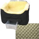 Lookout II Pet Car Seat with Storage Tray (Quilted Tan, Original 16 in. wide for up to 18 lb. pet)