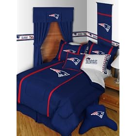 New England Patriots MVP Bedding Set-Full-includes comforter, sheet set, 1 sham, bedskirt, 1 pillow