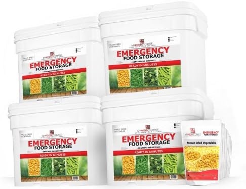 My Food Storage(480 Servings of Freeze Dried Vegetables)Sealed in Mylar Pouches - 25 Year Shelf Life