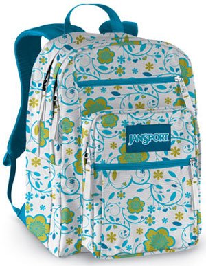 Jansport Big Student Blue Tree Flower