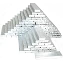 100 Silver Cotton Boxes Bracelet Watch Gift Box Display 8 1/8"