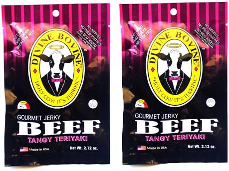 DIVINE BOVINE | Gluten Free Jerky-Beef Teriyaki 3.25 Oz[2 PACK]