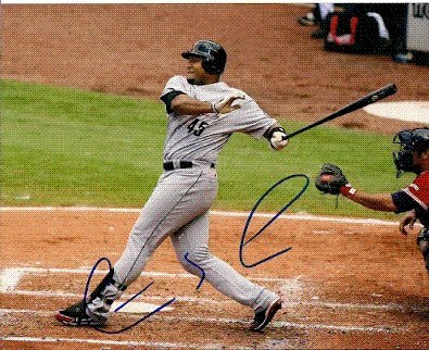 Autographed/Hand Signed 8x10 Photo Carlos Lee Houston Astros