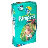 Pampers Baby-Dry Diapers, Size 4, Mega Pack, 52 Diapers