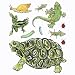 Instant Murals Animal Designs 10 Garden Turtle, Frog, Butterfly Wall Stickers