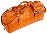 Floto Venezia Mini in Orange Leather - handbag, duffle bag, luggage