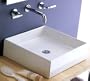 17" Contemporary Bathroom Porcelain Ceramic Vessel Vanity Sink Bowl Lavatory Basin with Pop-up Drain CBS996
