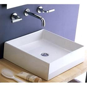 17" Contemporary Bathroom Porcelain Ceramic Vessel Vanity Sink Bowl Lavatory Basin with Pop-up Drain CBS996
