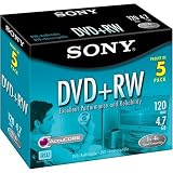 Sony DVD+RW 4X 4.7 GB Rewriteable (5-Pack)