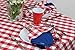 DII Checkered Tabletop Collection 100% Cotton, Machine Washable, Tablecloth, 60x104, Red