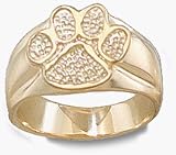 Clemson Tigers Paw 1/2 Ladies' Ring Size 6 1/2 - 14KT Gold Jewelry