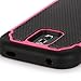 Galaxy S5 ACTIVE Case, E LV Galaxy S5 ACTIVE Case - Shock-Absorption / High Impact Resistant Hybrid Dual Layer Armor Defender Full Body Protective Case Cover (Hard Plastic with Soft Silicon) for Galaxy S5 ACTIVE SM-G870 (Water Resistant Model) with 1 Stylus and 1 E LV Microfiber Digital Cleaner (Hot Pink)