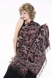 REVERSIBLE DESIGNER UNIQUE WOOL SHAWL STOLE WRAP 28x78 # 8619