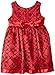 Jayne Copeland Little Girls' Flocked Organza with Satin Dress