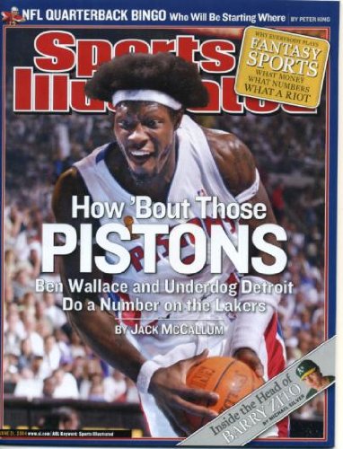 Sports Illustrated June 21, 2004 Ben Wallace/Detroit Pistons, Rich Gannon/Oakland Raiders, Barry Zito/Oakland A's