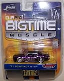 Jada Toys 1/64 Scale Diecast Big Time Muscle 1971 Pontiac Gto in Color Purple No#067