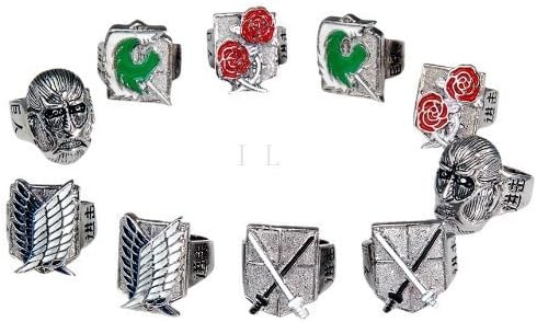 Sky Buddy Anime Attack on Titan Rings 10pc Set by Sky Buddy Toys