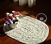 Shabby Chic Ruffed/Quilted Bath Rug/Mat-Blue