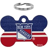 NHL New York Rangers Bone Engravable Pet ID Tag