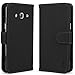 J3 Case, Express Prime Case, Amp Prime Case, Tauri [Stand Feature] Wallet Leather Case Flip Cover Protective Case For Samsung Galaxy J3 / Express Prime / Amp Prime - Black