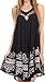 Sakkas Gasha Sleeveless Mid Length Caftan Dress with Embroidery Details and V Neck