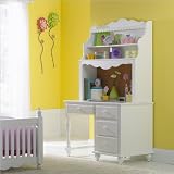Hillsdale Lauren Wood Desk in White