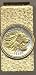 123MC - Gorgeous 2-Toned Gold on Silver Ethiopia Lion, Quarter size Coin - Money clips