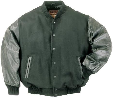 WOMEN WOOL VARSITY LEATHER JACKET BY REED (IMPORTED) (Large)