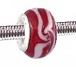 Pandora Style Charm Bead (Z39) Murano Style / Lampwork Glass (12mm x 8mm) (fits Troll too)