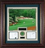 JACK NICKLAUS vs. ARNOLD PALMER - SIGNED & FRAMED - MASTERS SCORECARD DISPLAY