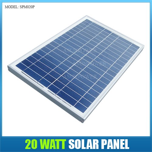 Solartech Power 20 Watt 12 Volt Solar Panel Picture Frame