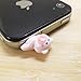 ZOEAST 4pcs Grey Black Calico Cat Kitten Kitty Dust Plug 3.5mm Phone Headphone Jack Earphone Cap Ear Cap Dust Plug Charm iPhone 4 4S 5 5S SE 6 6S Plus Samsung IPad iPod (Pink Pig)