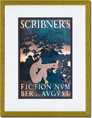 Gold Framed Matted Print 17x23 - Scribners Fiction - August 1897