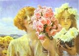 Alma-Tadema, Sir Lawrence - Summer Offering. Hand Painted Reproduction Oil on canvas