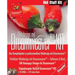 Webdesign mit Dreamweaver KIT, 2 CD-ROMs u. Buch Das Komplettpaket zu professionellem Webdesign mit Dreamweaver. Buch: 'Hot Stuff Dreamweaver MX'. Auf CD: 500 Homepage Vorlagen