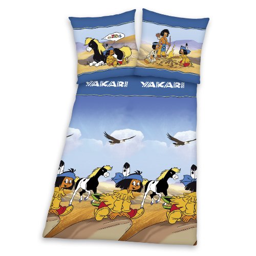 Herding 444308077Bettw&auml;sche Yakari, 70x90 + 140x200 cm, Linon, &ouml;sterreichische Gr&ouml;&szlig;e