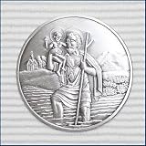 Produkt-Bild: Hl. St. Christophorus versilbert (999-Feinsilber), gesegnet, geweiht 5 cm