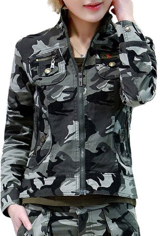 MCPU-416b0015 (レディス　迷彩ジャケット ） ジャケット レディスジャケット 迷彩 迷彩柄 アーミー Army フルジップ スウェット ジャケット ダンス 衣装 BBOY HIOHP dance Bboy レオパード ブレザー ステージ衣装 bigbang 韓流 hiphop B系 渋谷 原宿 ロック バンドレディス迷彩 ジャケット レディス ジャケット アメカジ系 サロン系 キレカジ系