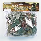 95+ Piece Set Tan vs. Green Plastic Army Men 1/35th Soldier Figures and Accessories; Tanks, Planes, Fences, Trees, CactusIMAGE