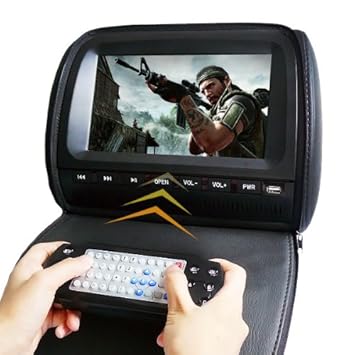 Brand DW-H291DG NEW CAR HEADREST LCD 9" DVD PLAYER MONITOR with USB SD and Player Games (BLACK)