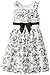 Bonnie Jean Girls Floral Formal Dress, Black/White, 4-6X