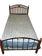 Bedding-White Blue Floral Block Print Cotton Bed Cover Indian Bedspreads