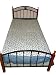 Bedding-White Blue Floral Block Print Cotton Bed Cover Indian Bedspreads