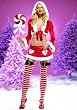 Christmas 2PC Miss Santa Claus Sexy Holiday Party Costume