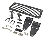 Rugged Ridge Black Chrome Trim Accessories for Jeep Hood Kit Jeep Wrangler 1987 to 1993 (YJ) Hood Hinges, Windshield Tie Down, Hood Vent and Latches, and Footman Loop