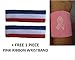 SockTower American Flag Headband Sports Athletic Terry Cotton Cloth Sweatband Blue-White-red (1)