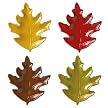 Into Autumn Shaped Leaf Plate Set of 4 - 8x7"