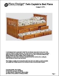 Children's Twin Bed with Trundle/Drawer Woodworking Plans, #1CPT1 