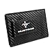 Ford Mustang Tri-Bar Black Carbon Fiber Leather Wallet RFID Block Money Clip